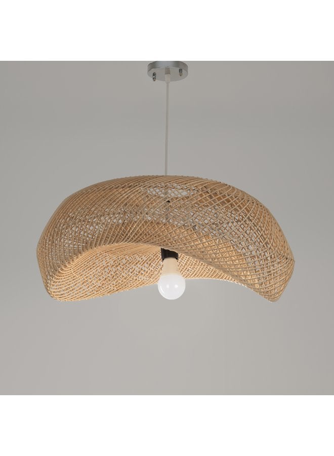 تبس هوم لمب نجفة TBS باللون بيج مصنوعة من بامبو لإضاءة المنزل والديكور - Image 2